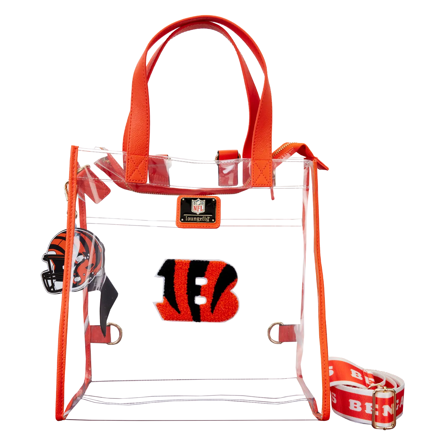 NFL Cincinnati Bengals Clear Convertible Backpack & Tote Crossbody Stadium Bag