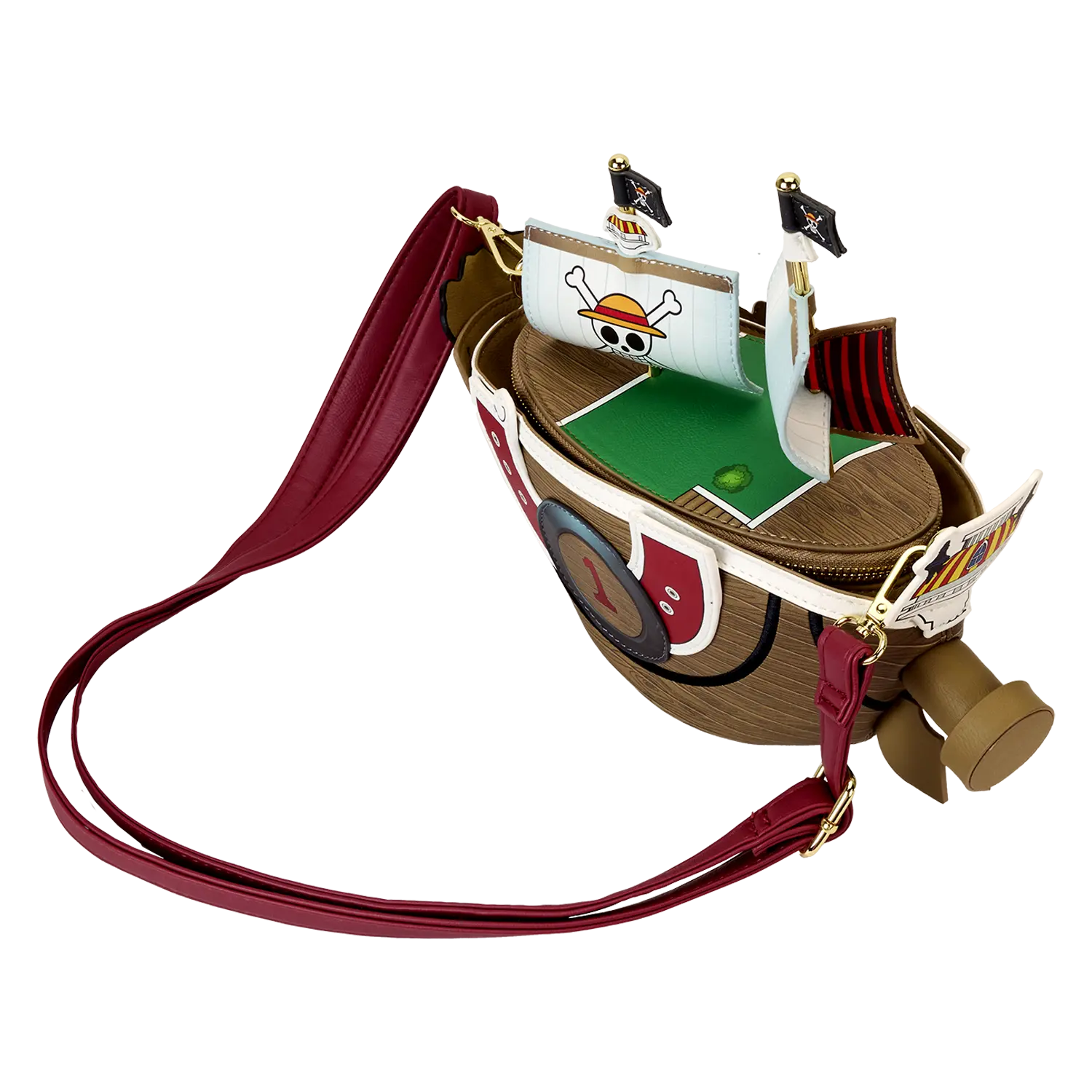One Piece Thousand Sunny Ship Figural Crossbody Bag - Image 5