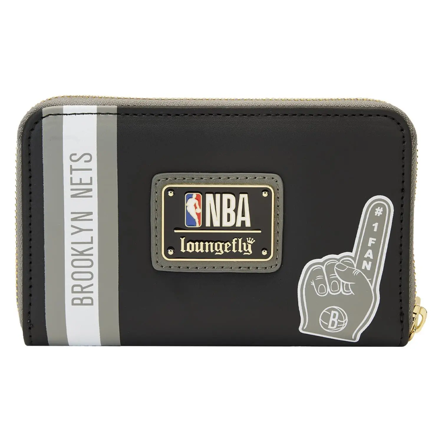 NBA Brooklyn Nets Patch Icons Zip Around Wallet - Image 4
