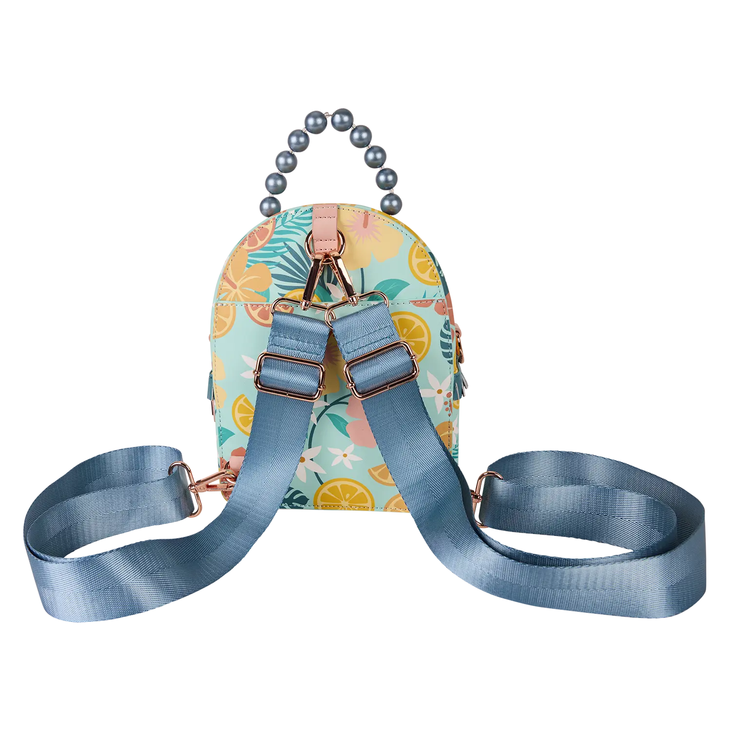 Loungefly Tropical Lemon Floral Convertible Mini Backpack & Crossbody Bag - Image 4