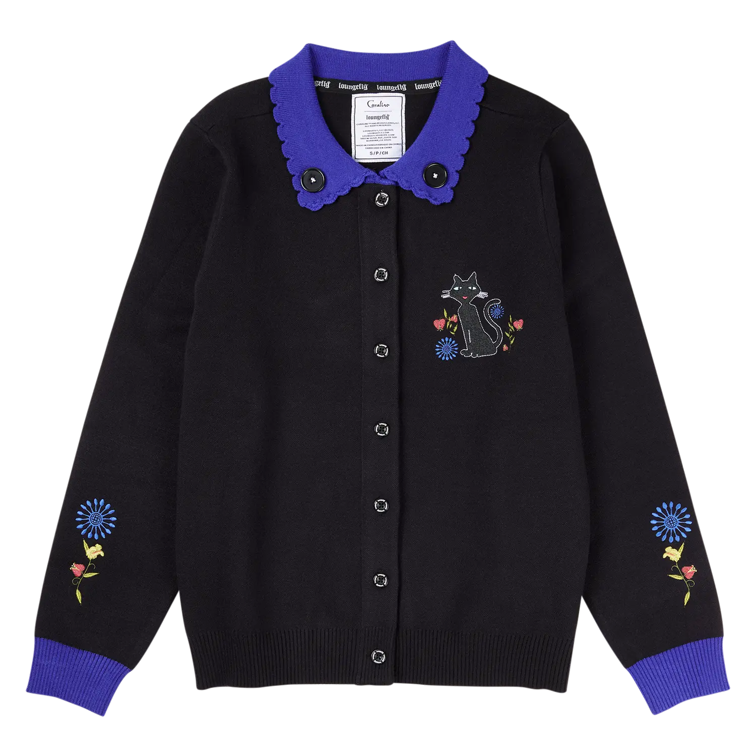Coraline Floral Cat Collared Cardigan