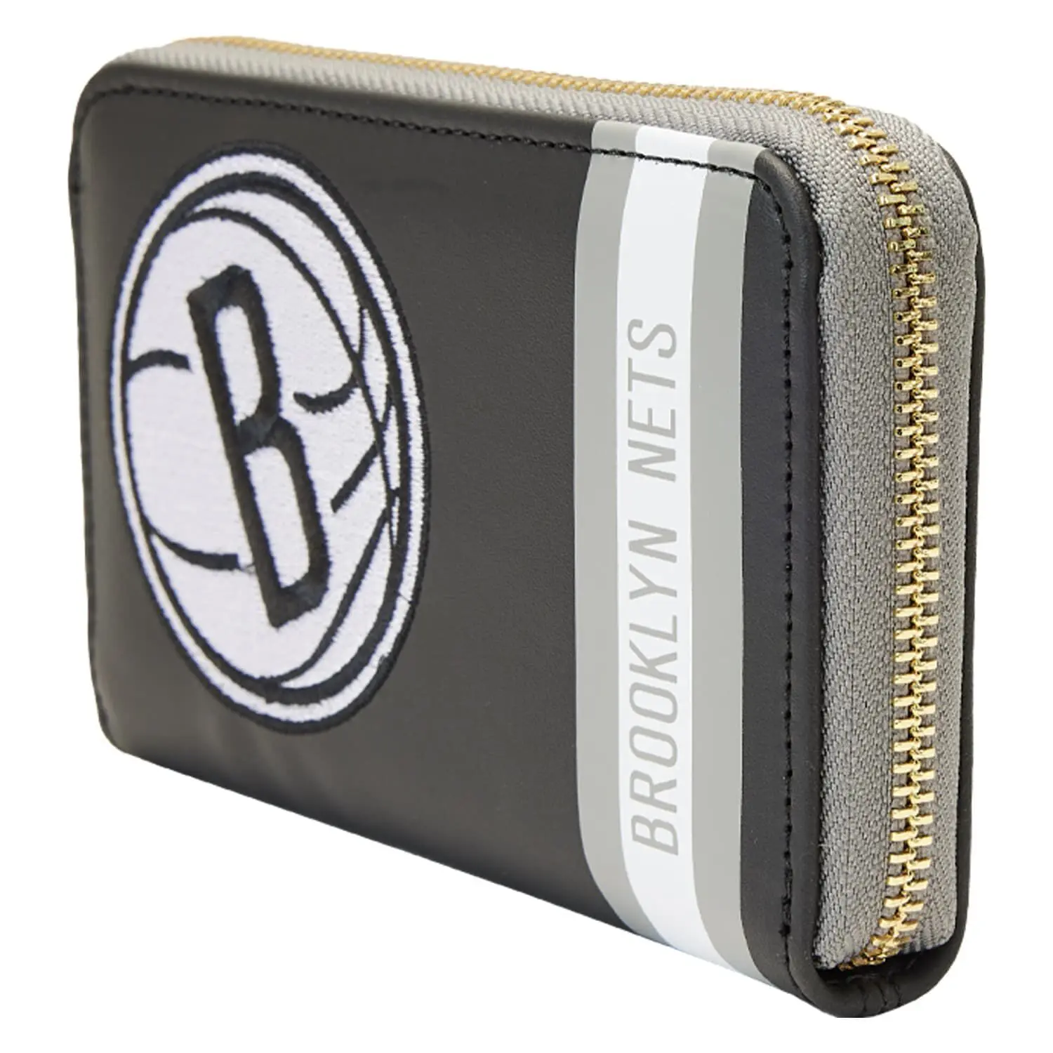 NBA Brooklyn Nets Patch Icons Zip Around Wallet - Image 3