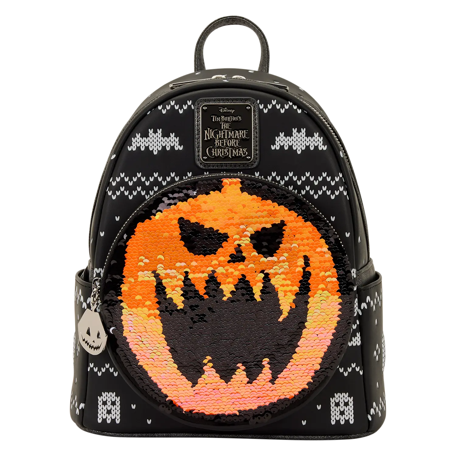 The Nightmare Before Christmas Jack Skellington Reversible Sequins Mini Backpack - Image 7