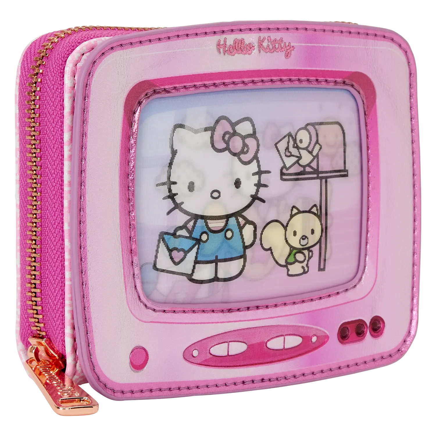 Sanrio Exclusive Hello Kitty Vintage TV Lenticular Zip Around Wallet - Image 5