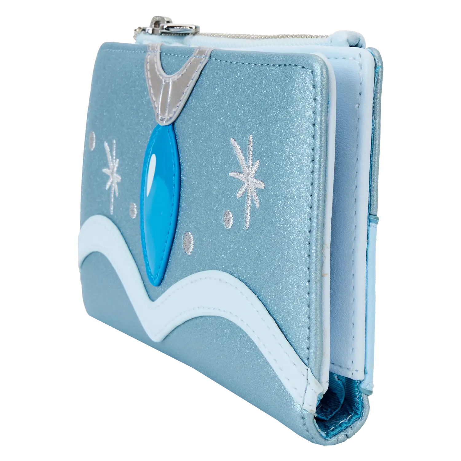 The Princess and the Frog Tiana Blue Gown Glitter Cosplay Flap Wallet - Image 2