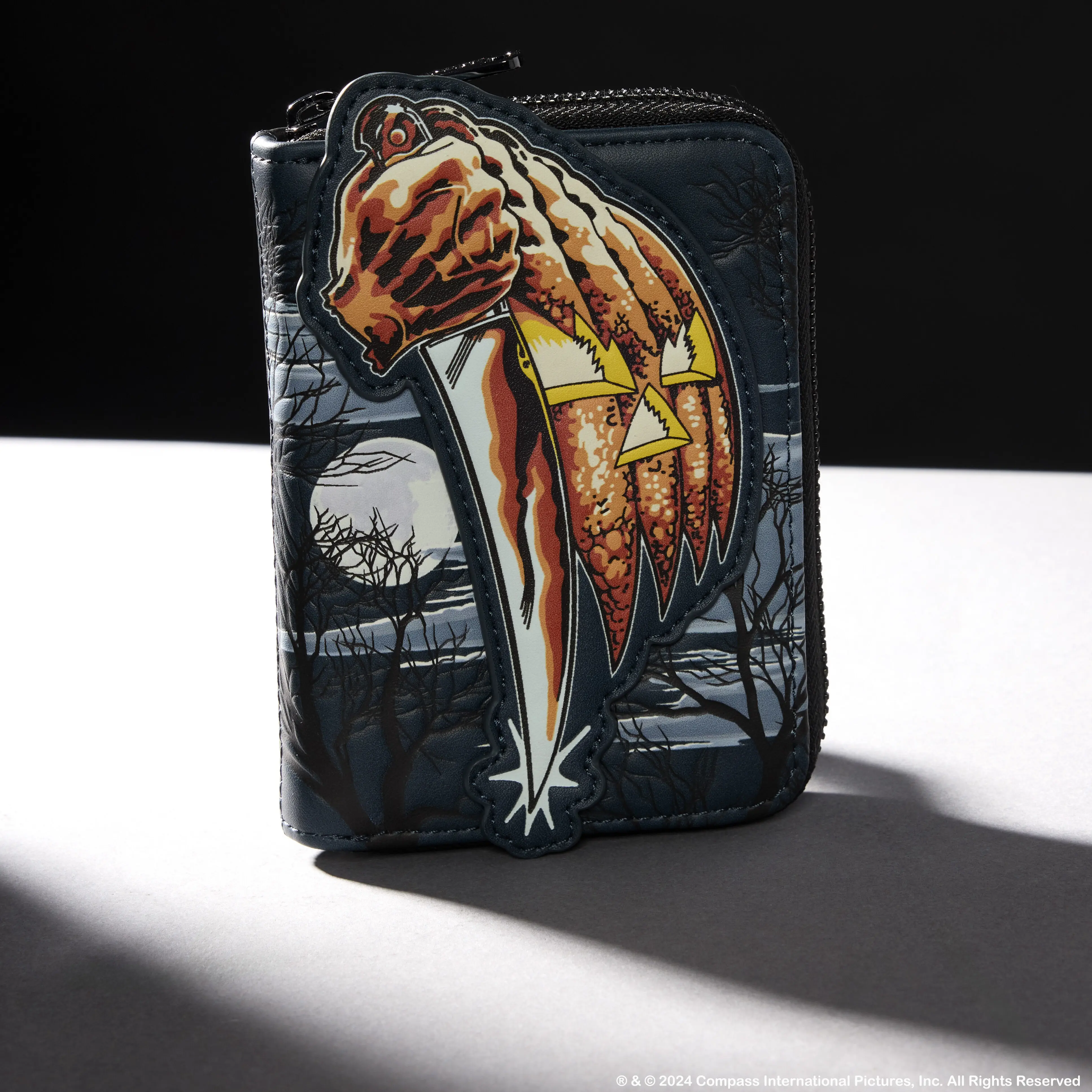 Halloween Michael Myers Jack-O'-Lantern Glow Zip Around Wallet - Image 2