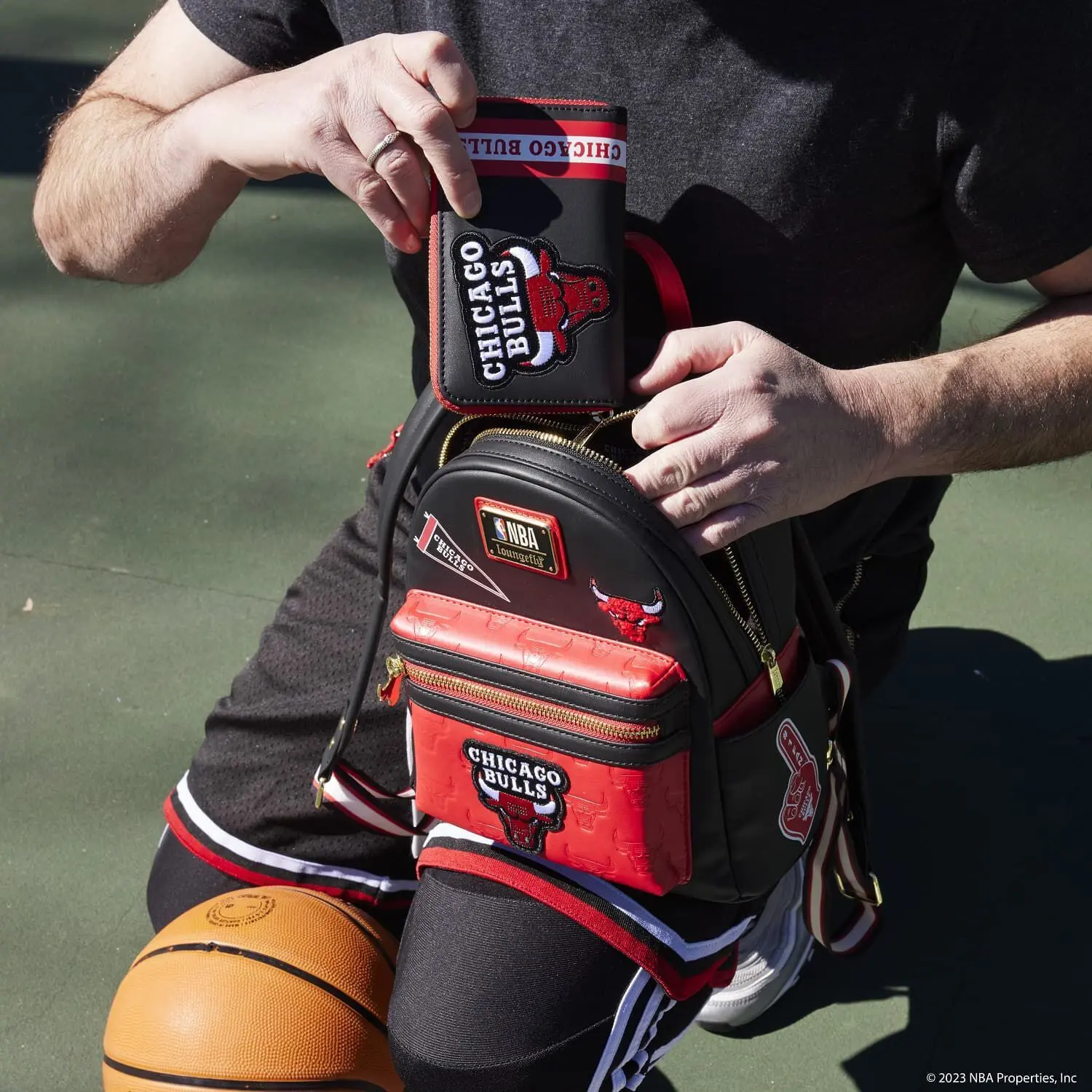 NBA Chicago Bulls Patch Icons Mini Backpack - Image 2