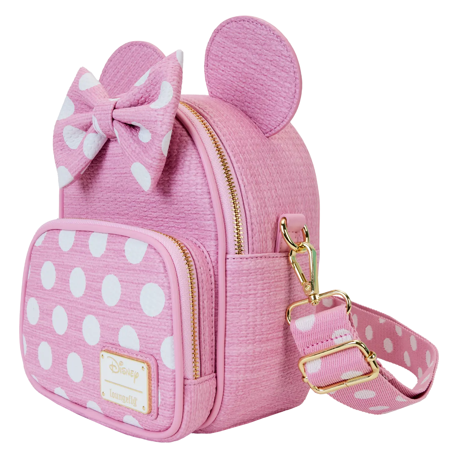 Minnie Mouse Woven Texture Convertible Mini Backpack & Crossbody Bag - Image 5