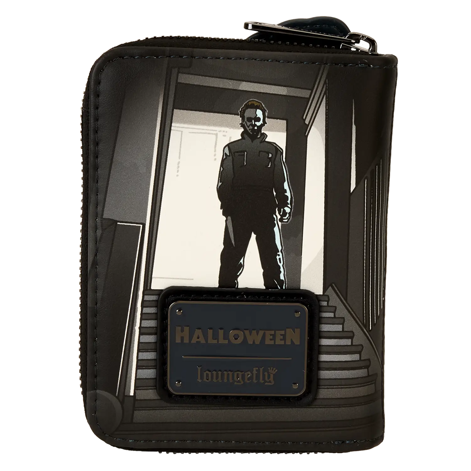 Halloween Michael Myers Jack-O'-Lantern Glow Zip Around Wallet - Image 4