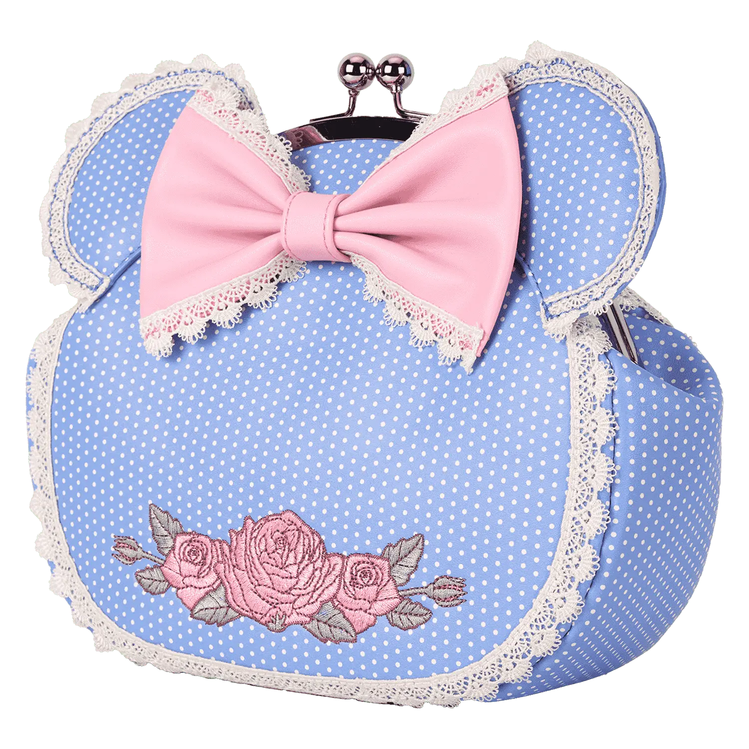 Minnie Mouse Floral and Lace Kisslock Crossbody Bag - Image 4