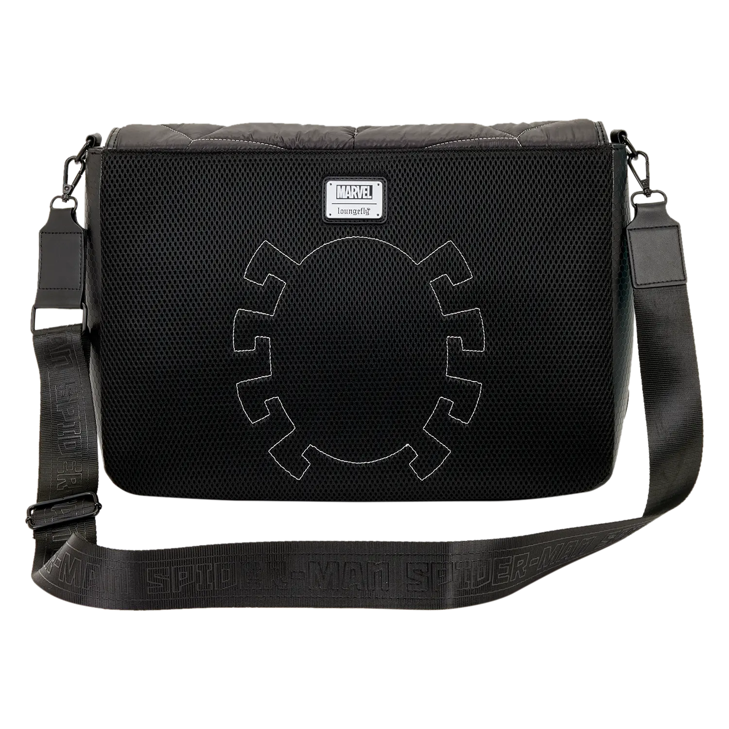 Spider-Man Black & White Suit Quilted Messenger Crossbody Bag - Image 7