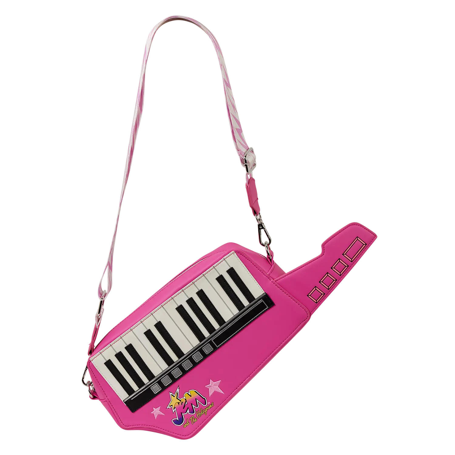 Jem and the Holograms Figural Keytar Glow Crossbody Bag