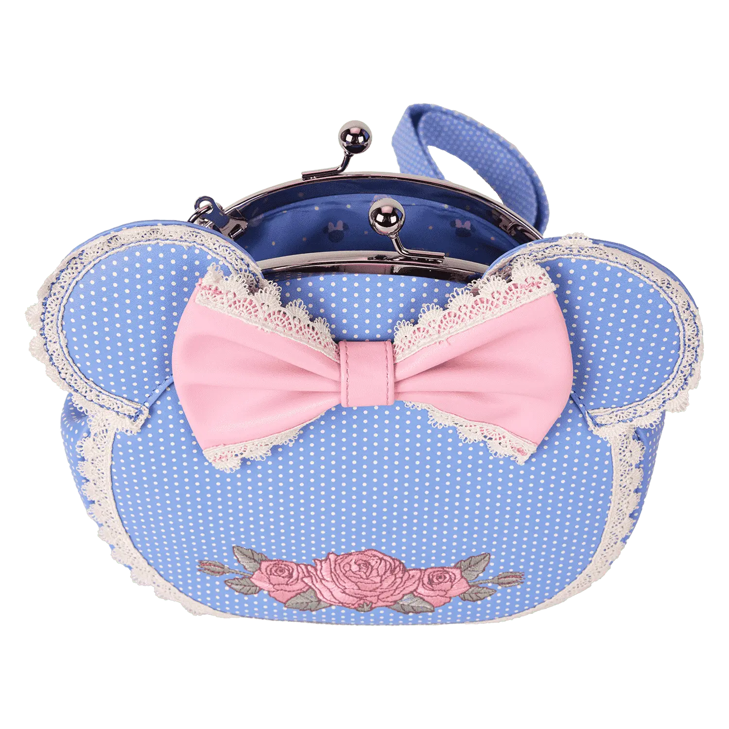 Minnie Mouse Floral and Lace Kisslock Crossbody Bag - Image 7