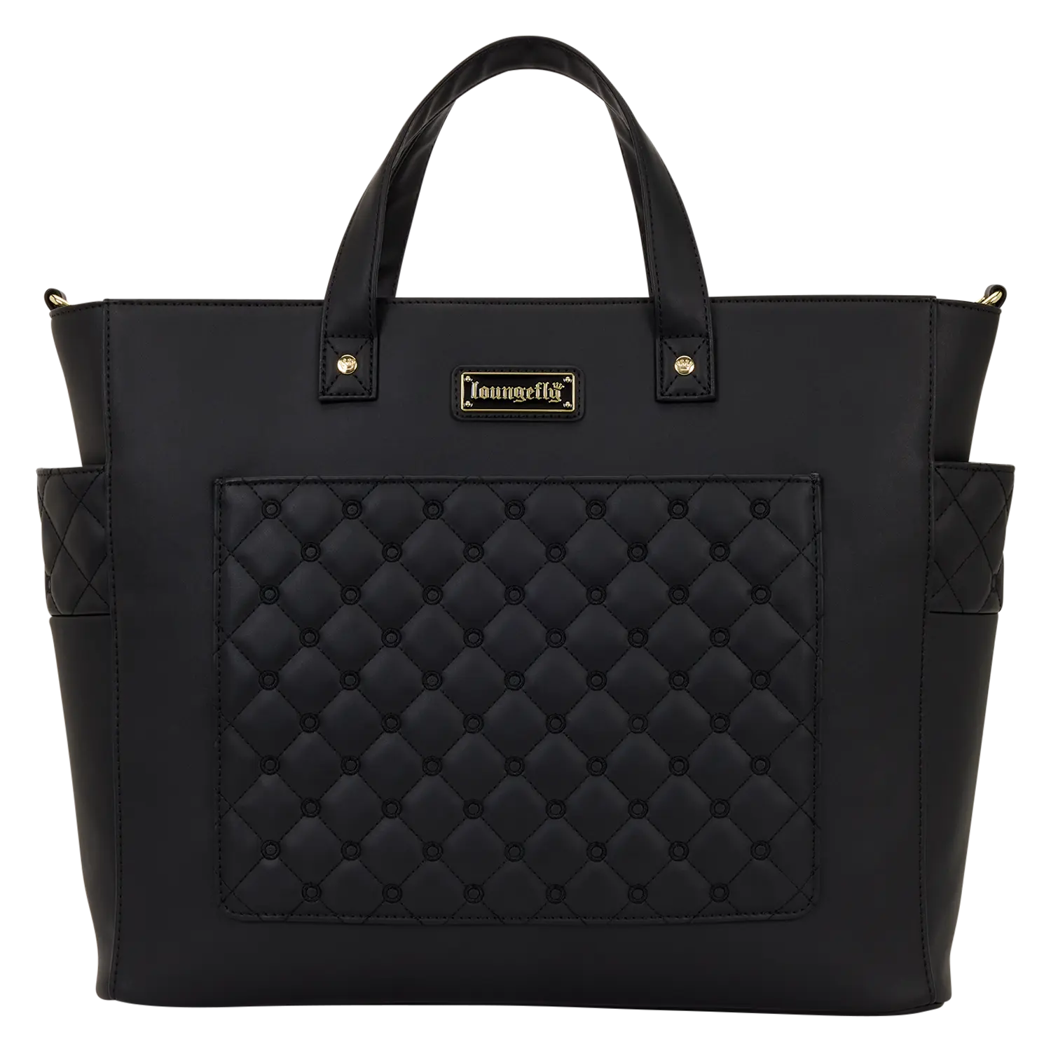 Loungefly The Mo Black Convertible Backpack & Tote Crossbody Pin Trader Bag