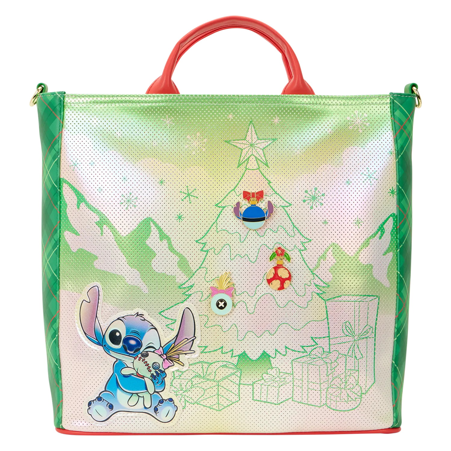 Lilo & Stitch Holiday Tote Pin Trader Crossbody Bag