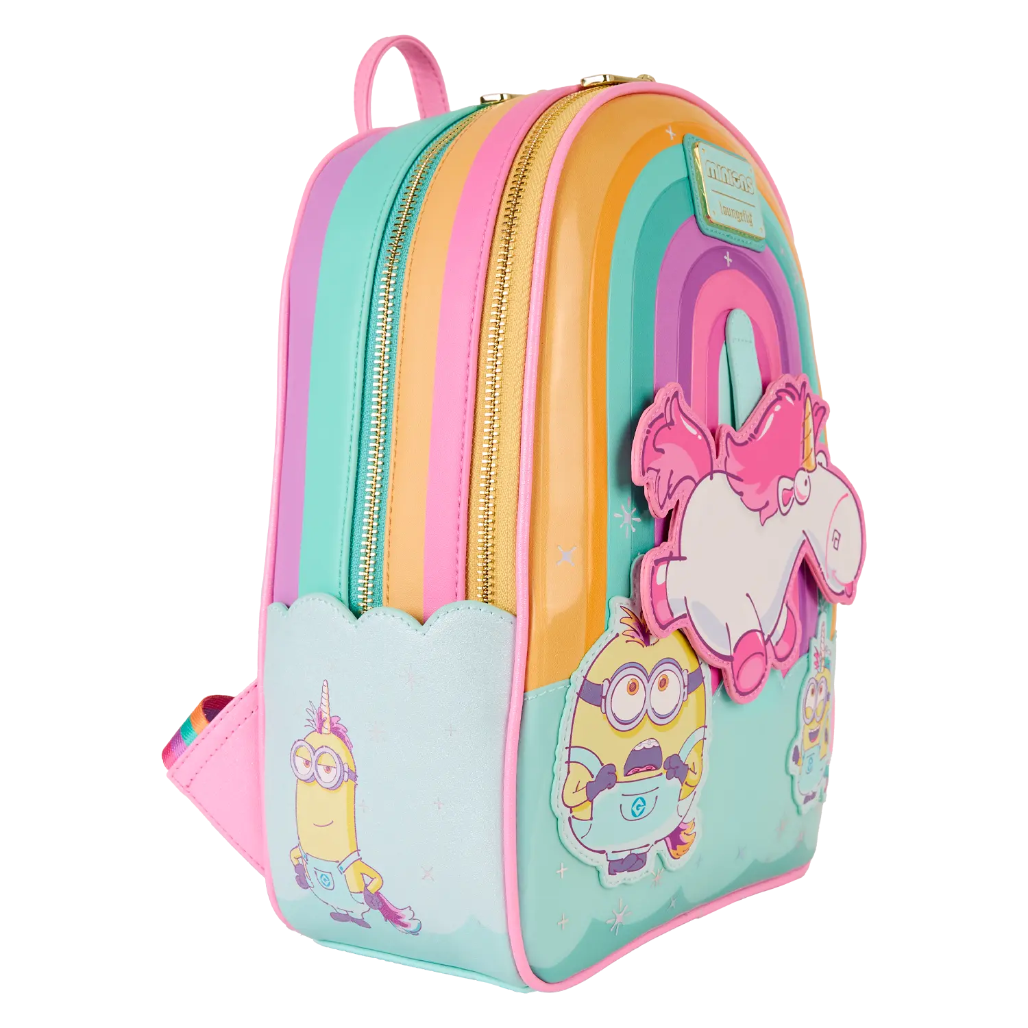 Minions Fluffy Unicorn Rainbow Mini Backpack - Image 5