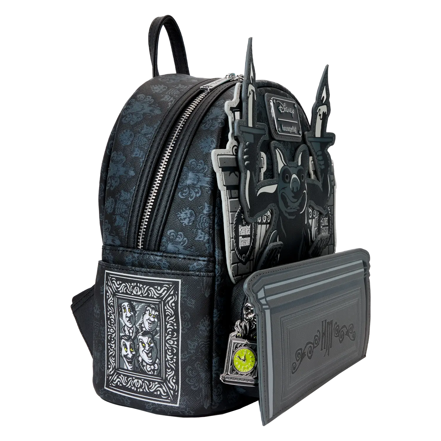 The Haunted Mansion Gargoyle Wallpaper Light Up Glow Mini Backpack - Image 8