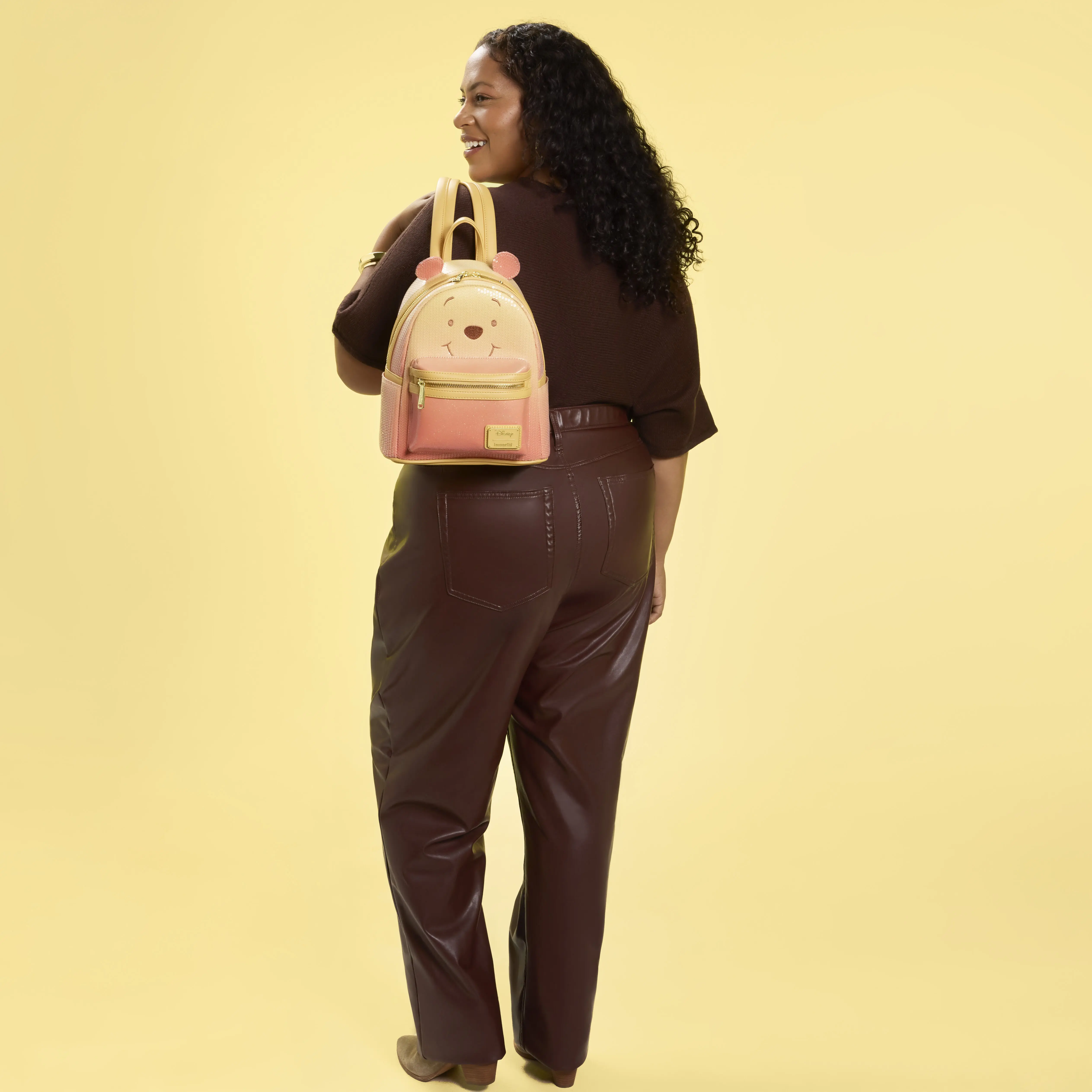 Winnie the Pooh Cosplay Sequin & Glitter Mini Backpack - Image 3