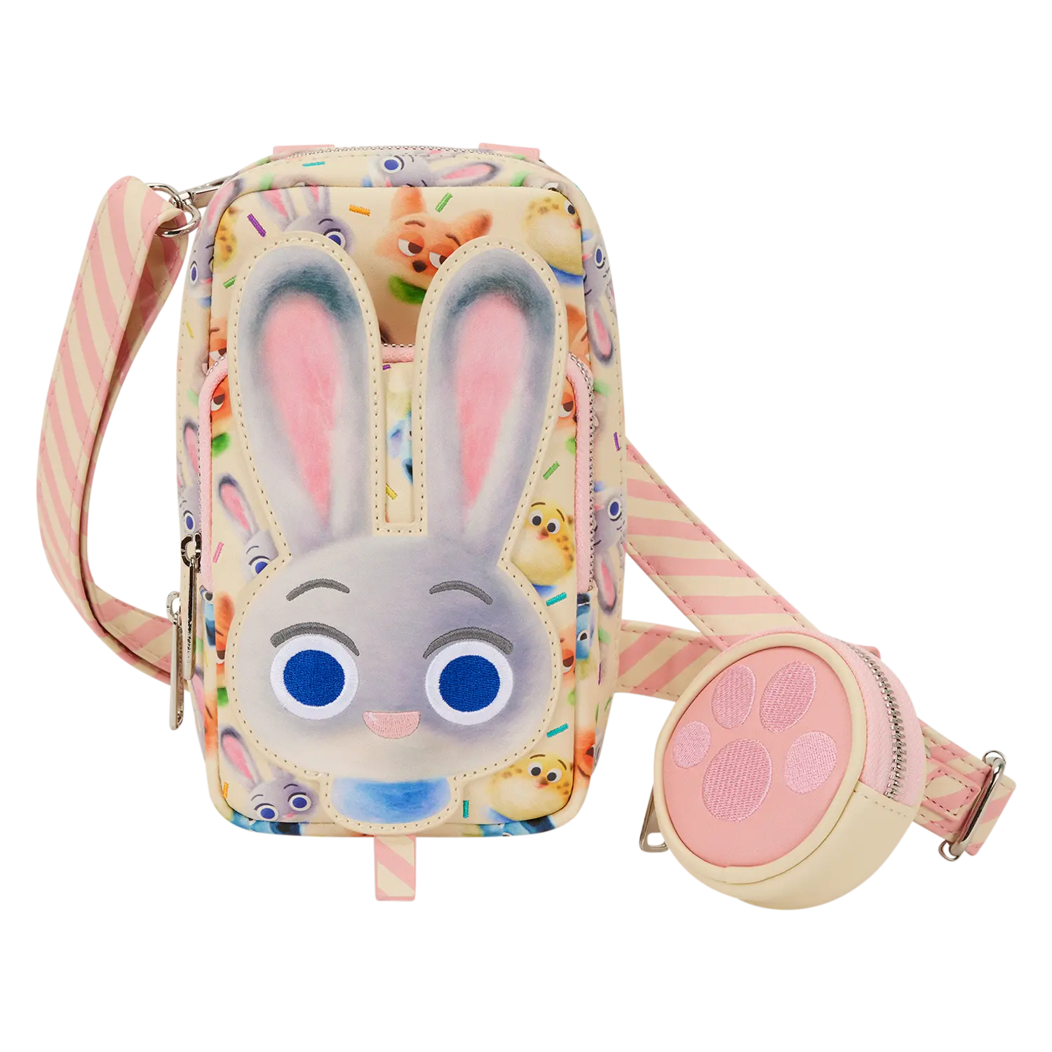 Zootopia 2 Judy Hopps Cotton Candy Cosplay Cell Phone Crossbody Bag with Coin Bag