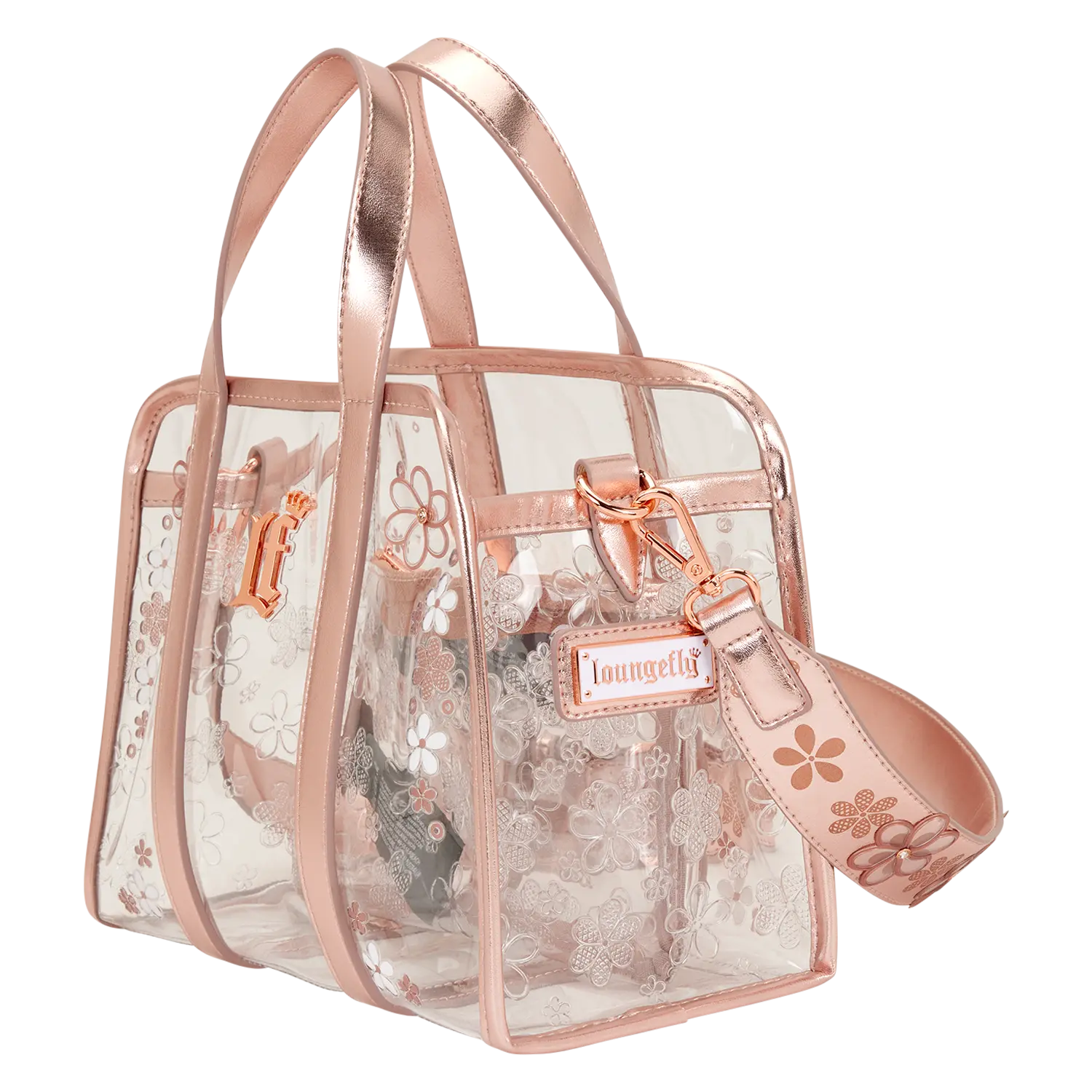 Loungefly Clear Floral Crossbody Bag with Coin Bag - Image 6