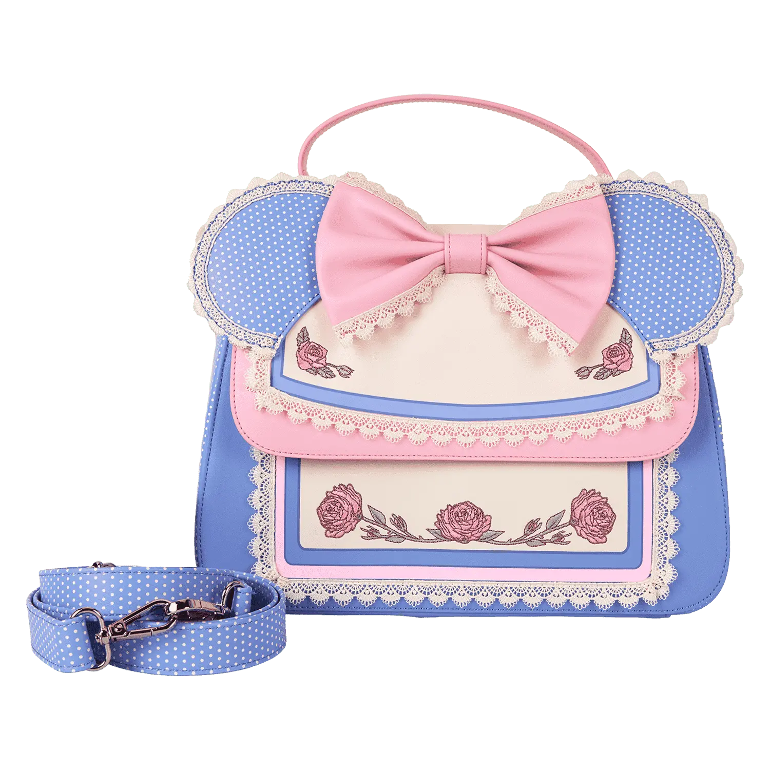 Minnie Mouse Floral and Lace Crossbody Bag