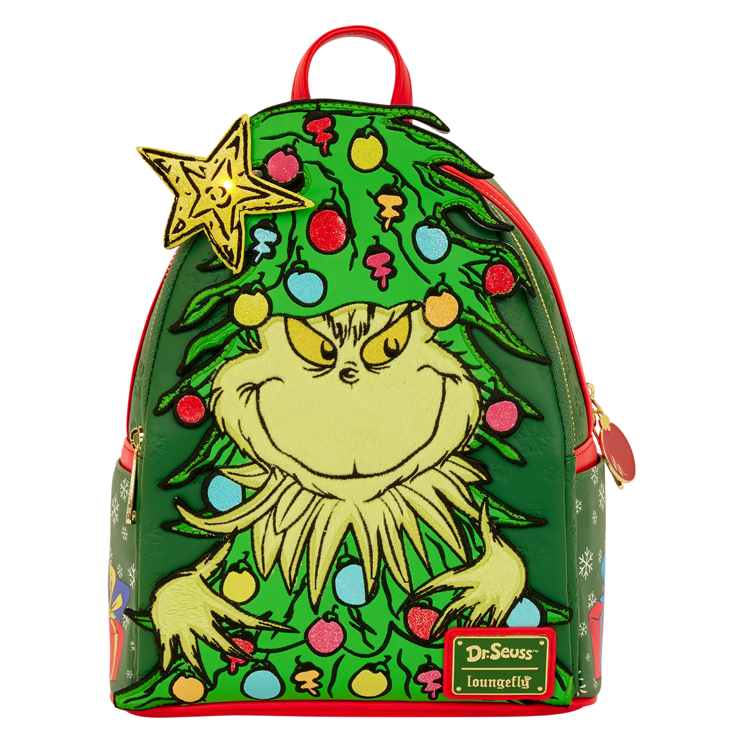 Dr. Seuss How the Grinch Stole Christmas! Tree Light Up Plush Mini Backpack - Image 4
