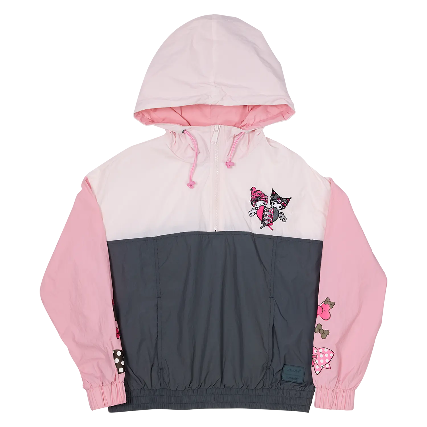 Sanrio My Melody & Kuromi Half-Zip Unisex Windbreaker Jacket