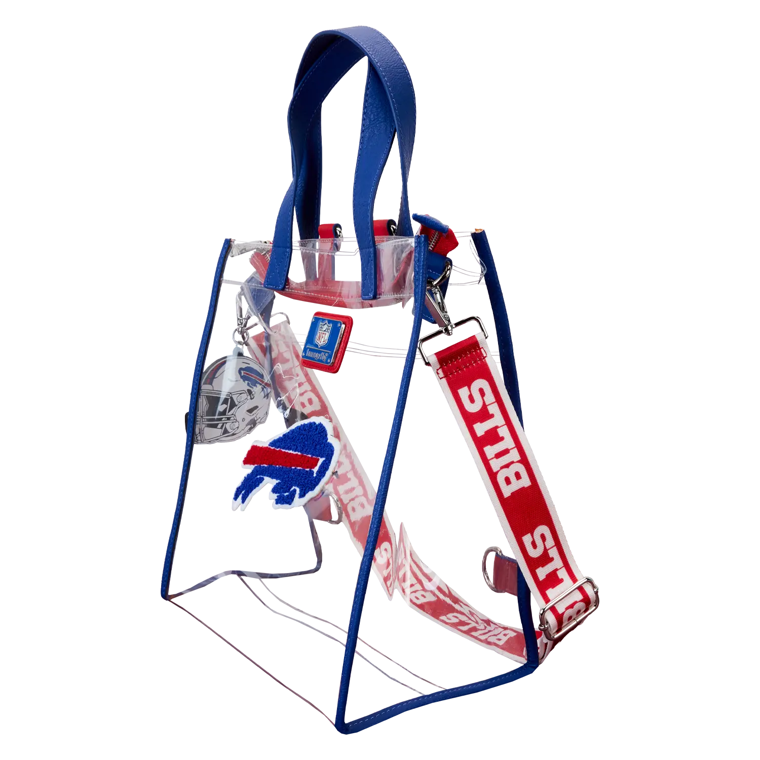 NFL Buffalo Bills Clear Convertible Backpack & Tote Crossbody Stadium Bag - Image 4