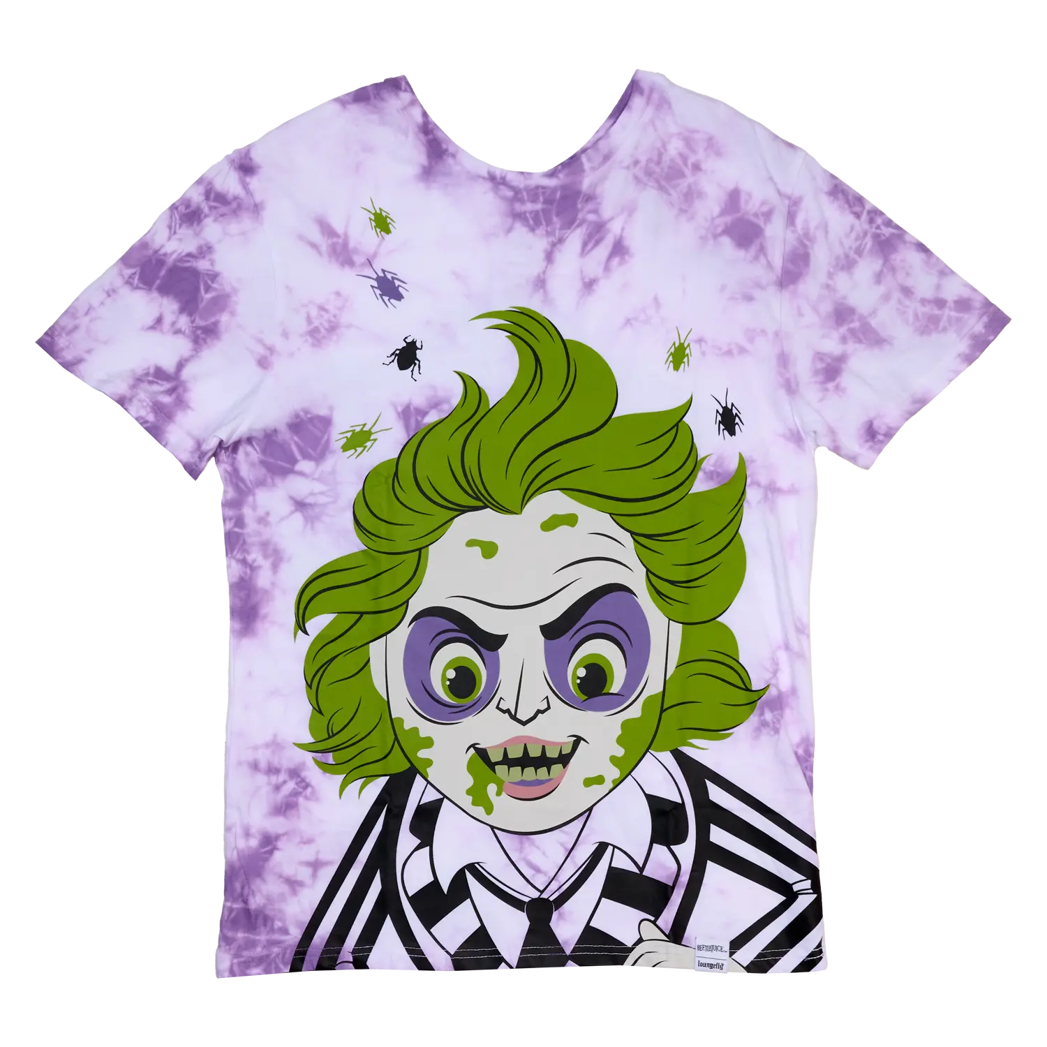 Beetlejuice & Lydia Deetz Reversible Tie-Dye Unisex Tee