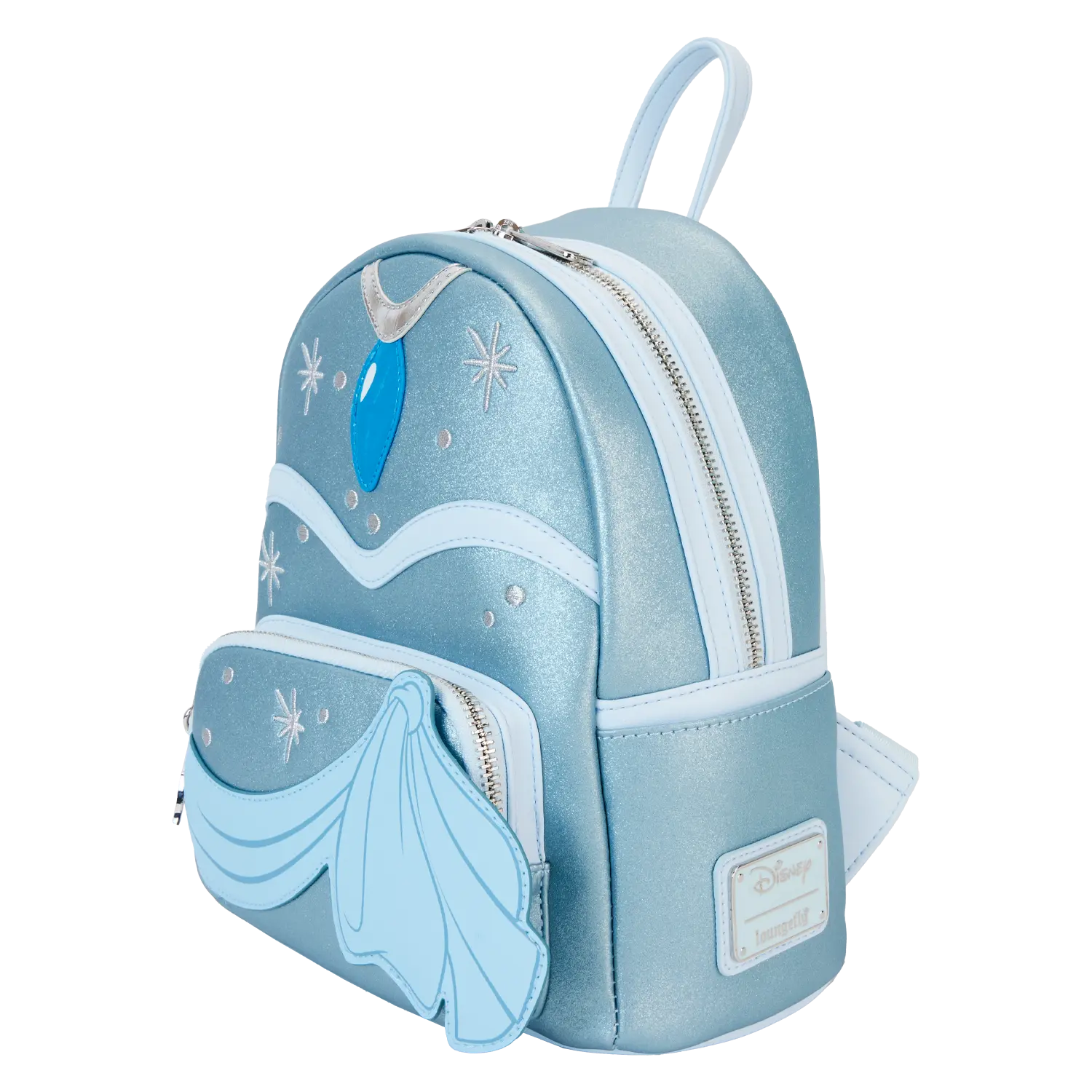 The Princess and the Frog Tiana Blue Gown Glitter Cosplay Mini Backpack - Image 2