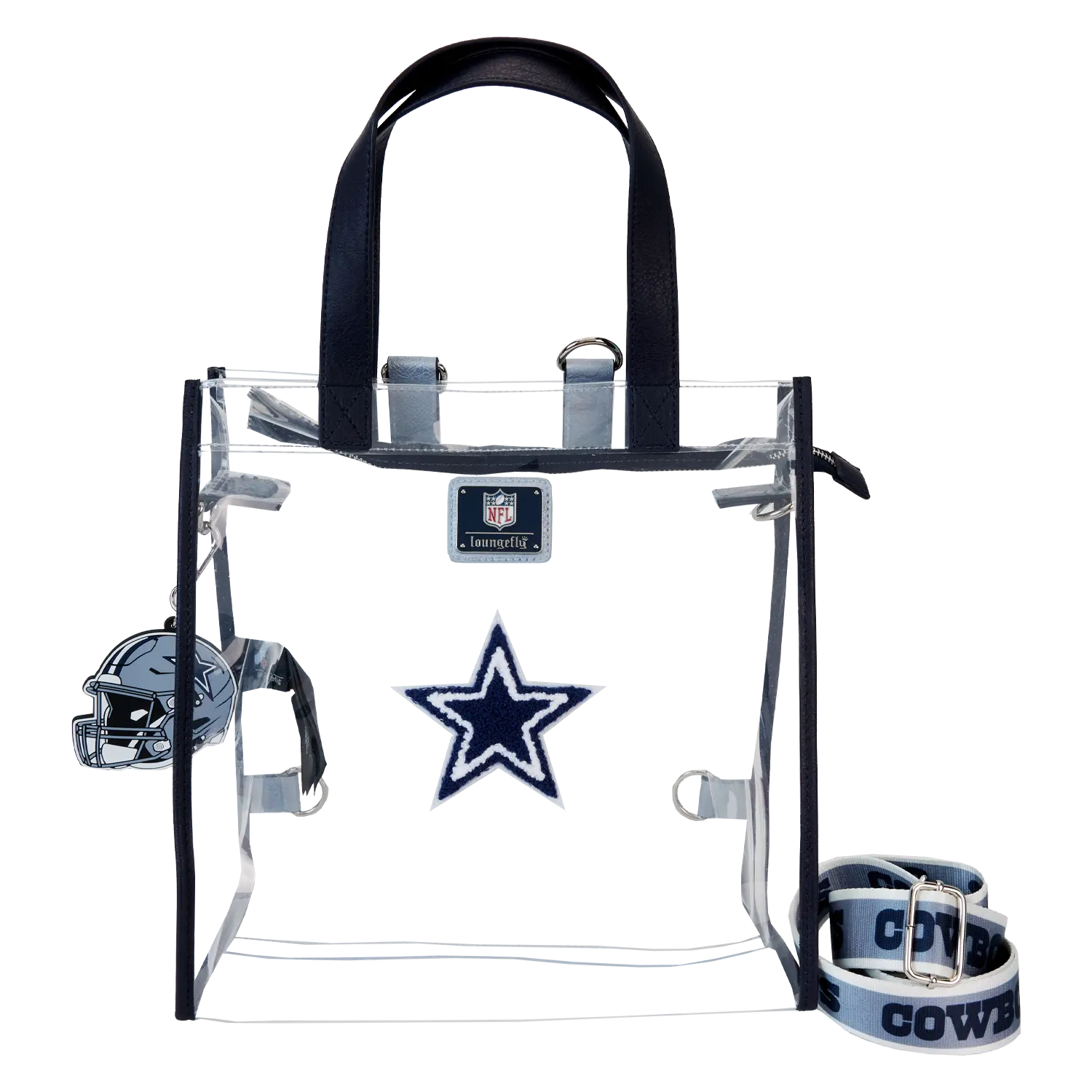 NFL Dallas Cowboys Clear Convertible Backpack & Tote Crossbody Stadium Bag