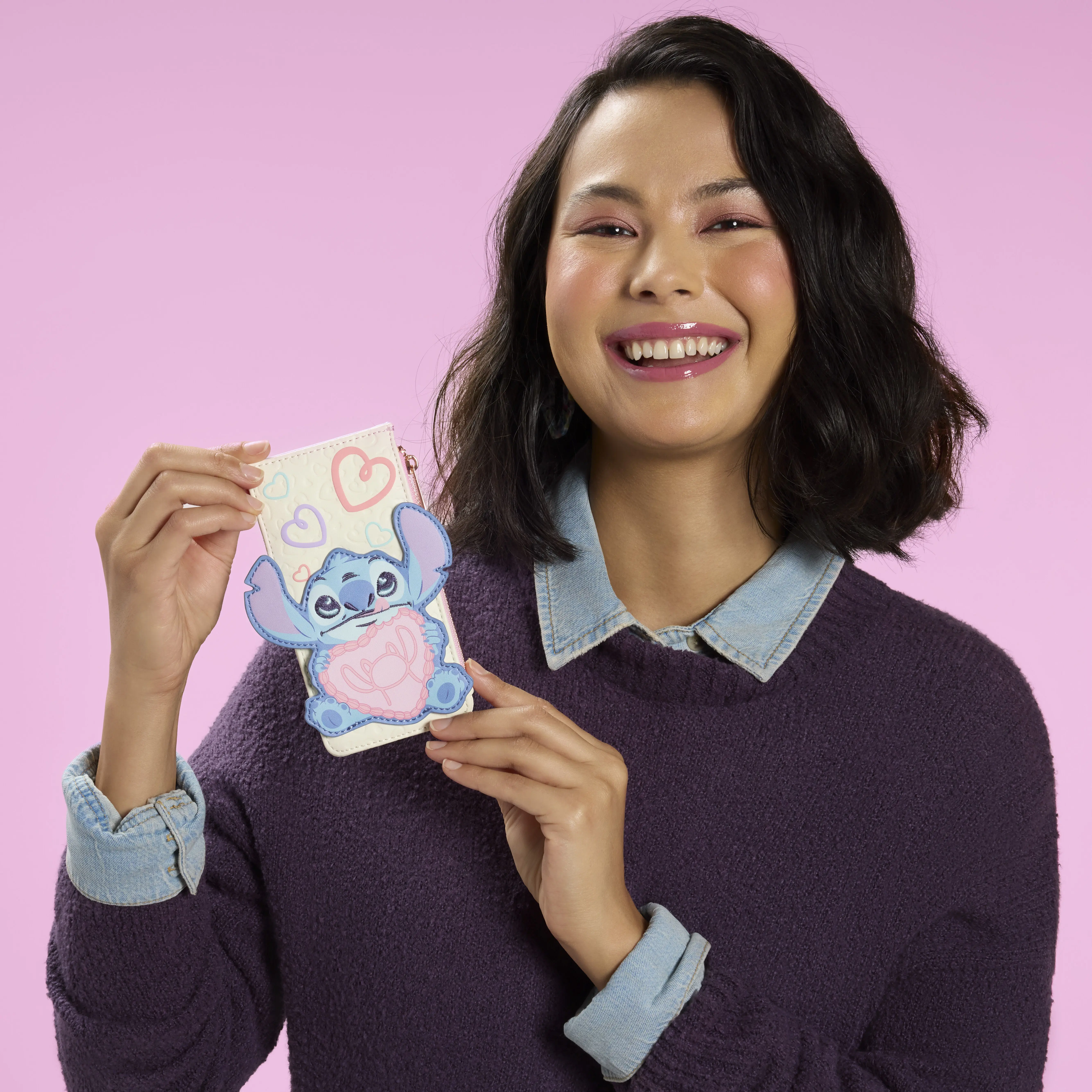 Stitch & Angel Be Mine Large Card Holder - Image 2