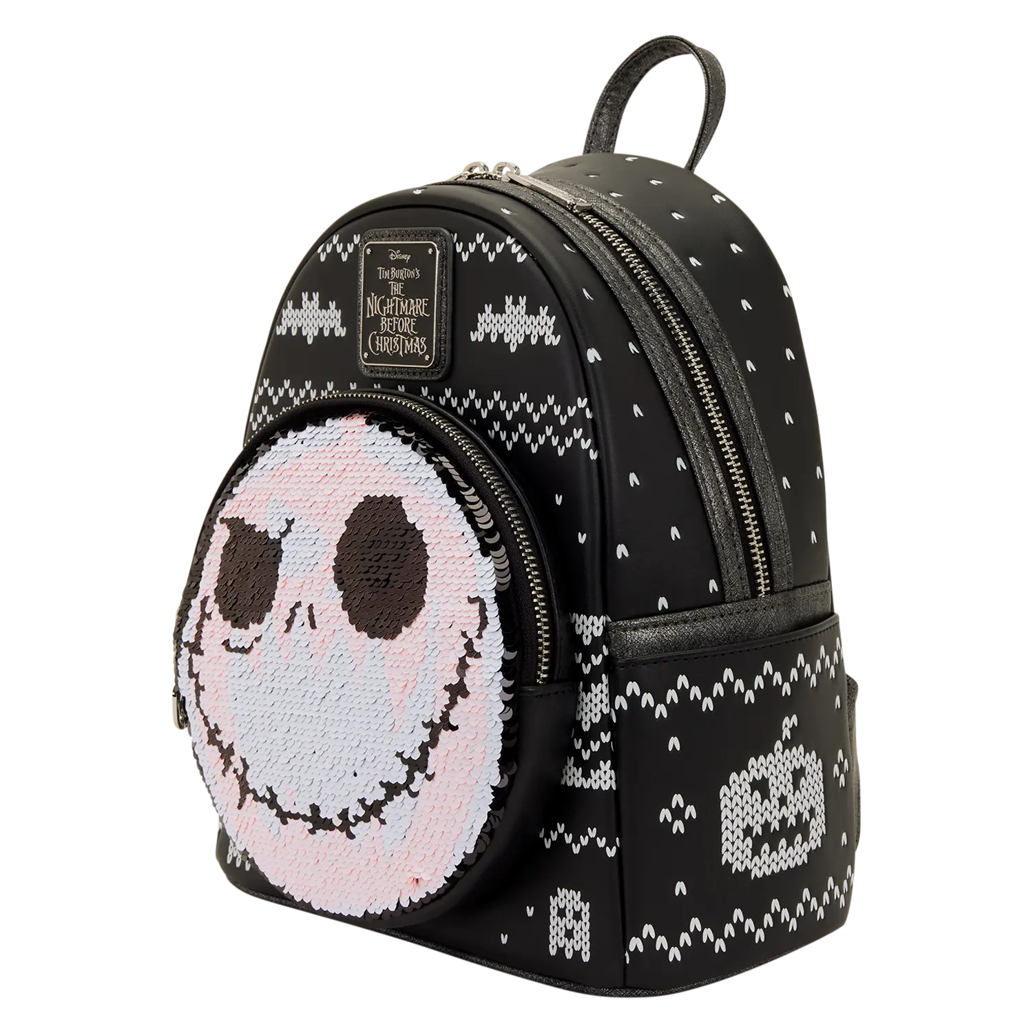 The Nightmare Before Christmas Jack Skellington Reversible Sequins Mini Backpack - Image 8