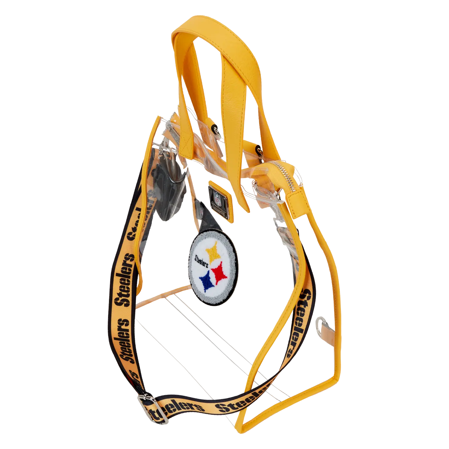 NFL Pittsburgh Steelers Clear Convertible Backpack & Tote Crossbody Stadium Bag - Image 5