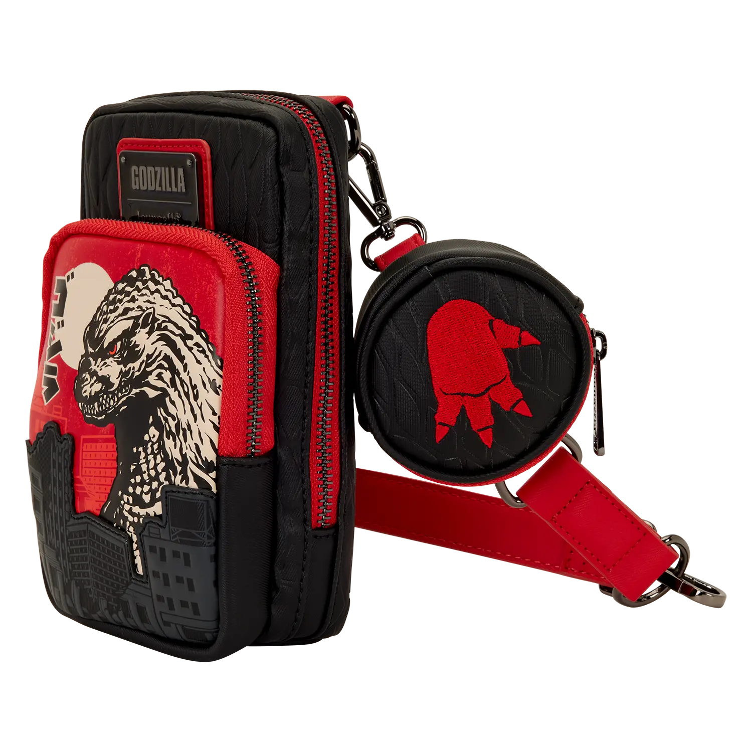 Godzilla Cellphone Crossbody Bag with Coin Bag - Image 4