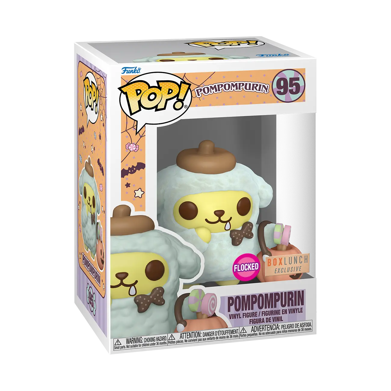 Pop! Pompompurin with Pumpkin Bucket (Flocked) - Image 2