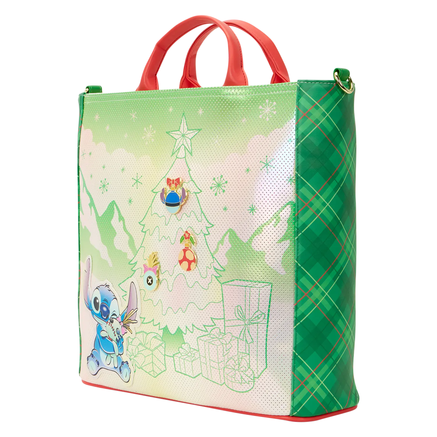 Lilo & Stitch Holiday Tote Pin Trader Crossbody Bag - Image 3