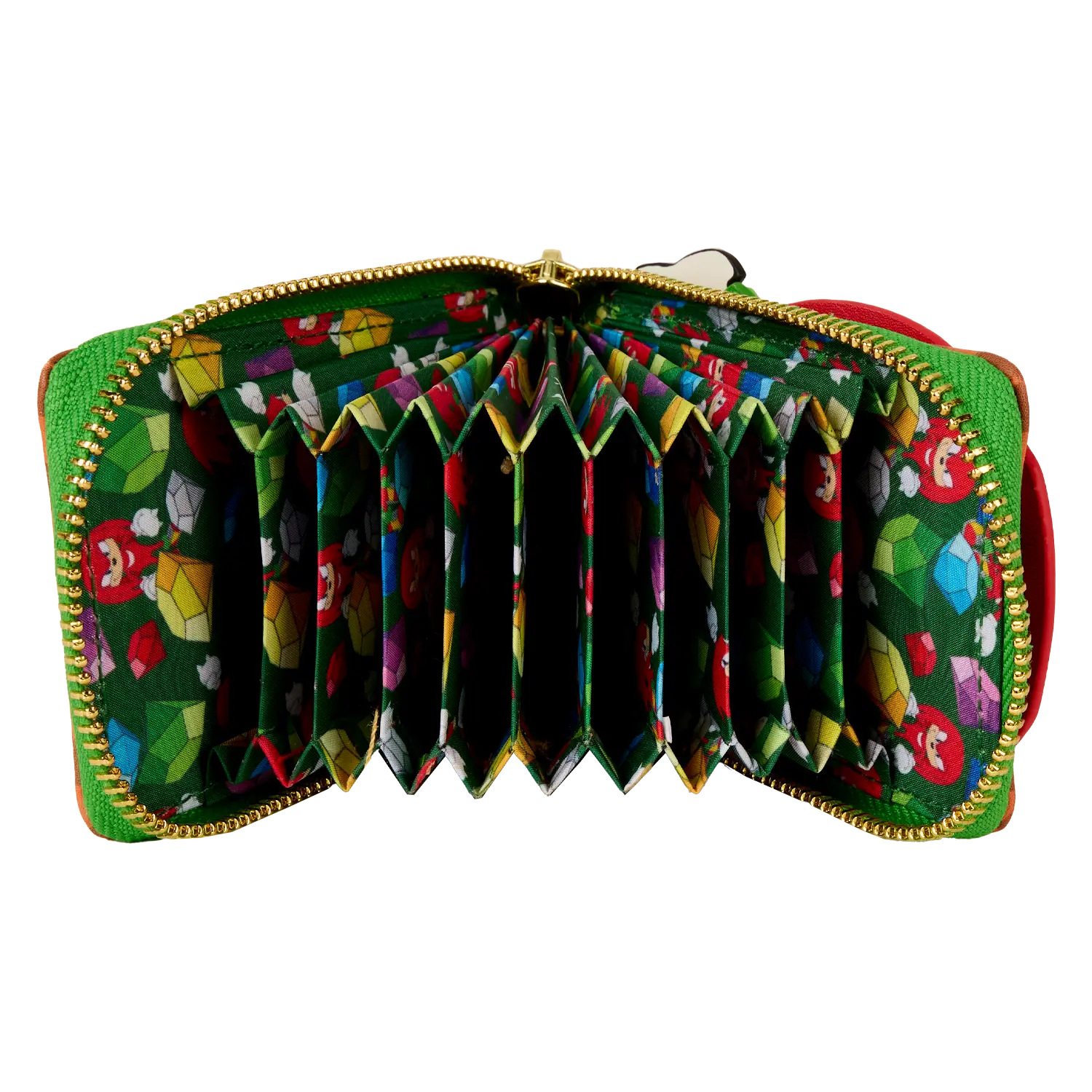Sonic The Hedgehog Limited Edition Knuckles Emerald Glitter Accordion Wallet - Image 6