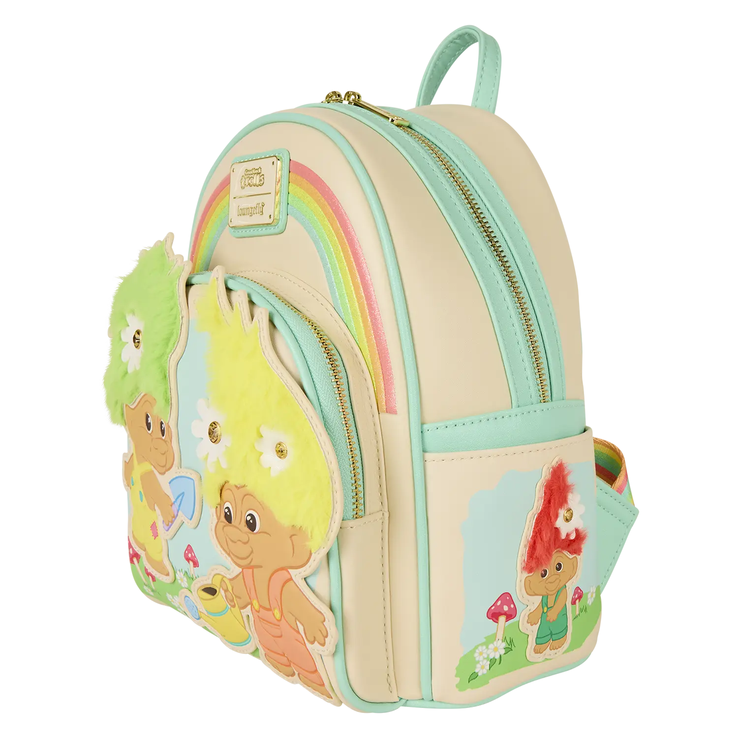 Classic Good Luck Trolls Plush Glitter Mini Backpack - Image 4