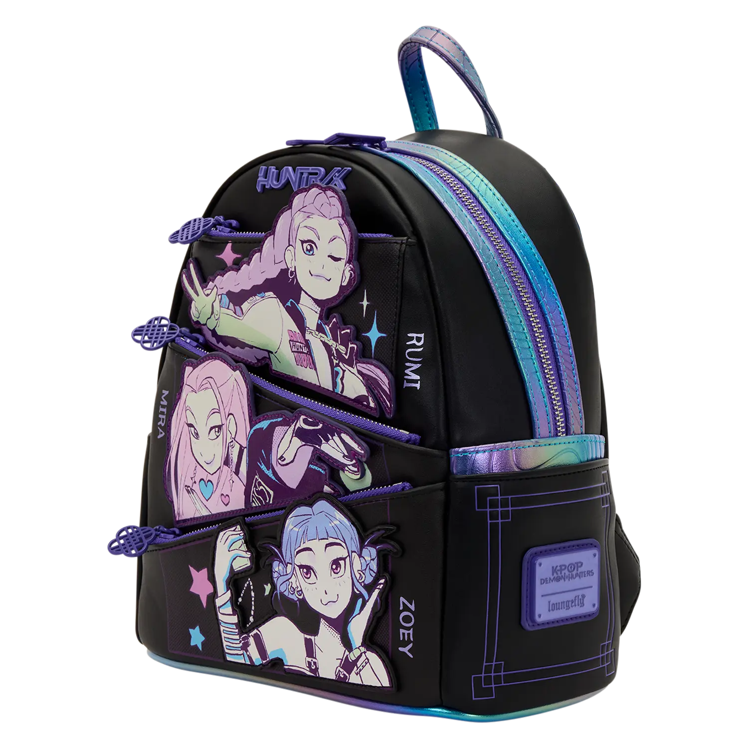 KPop Demon Hunters HUNTR/X Mini Backpack with Photo Card Charm - Image 5
