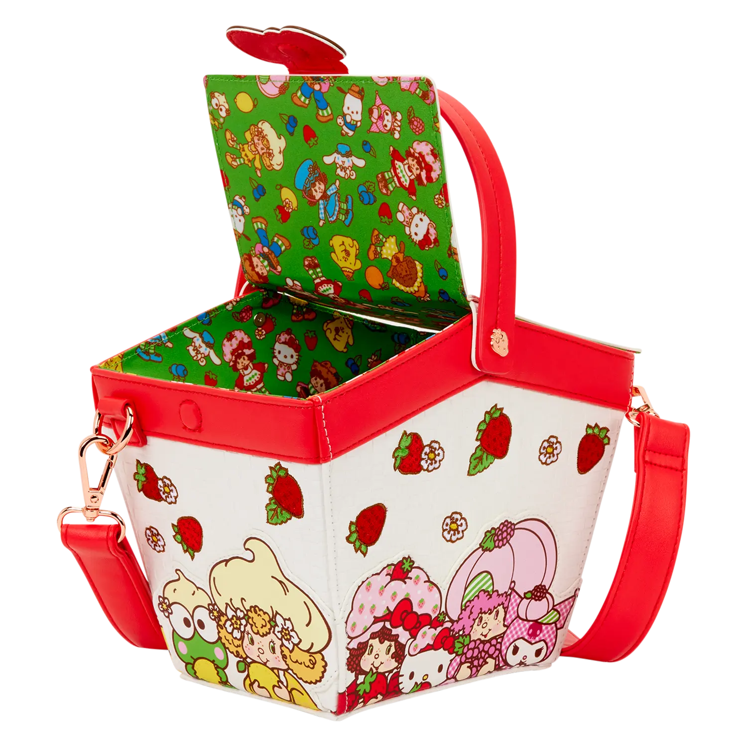 Sanrio Hello Kitty & Friends x Strawberry Shortcake Scented Figural Basket Crossbody Bag - Image 6