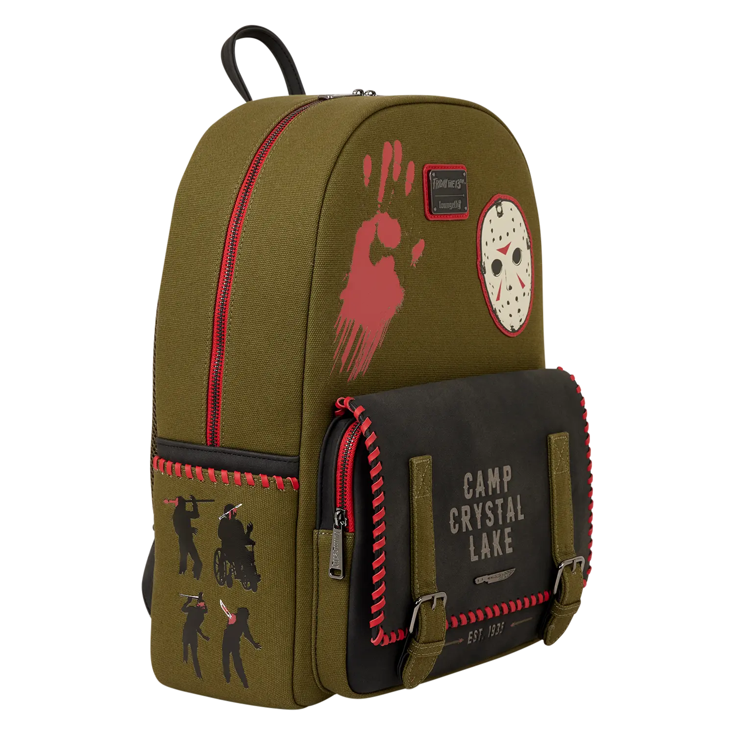Friday the 13th Camp Crystal Lake Canvas Full-Size Backpack - Image 5