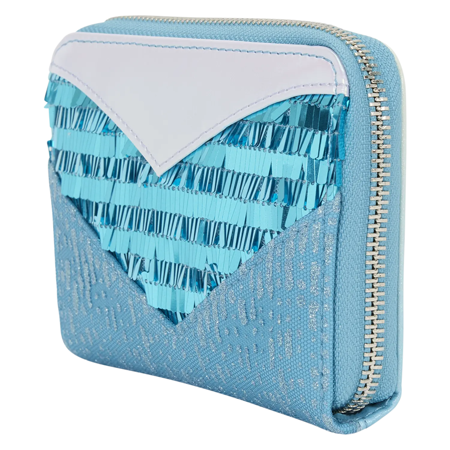 Frozen Elsa Glitter Sequin Cosplay Zip Around Wallet - Image 3