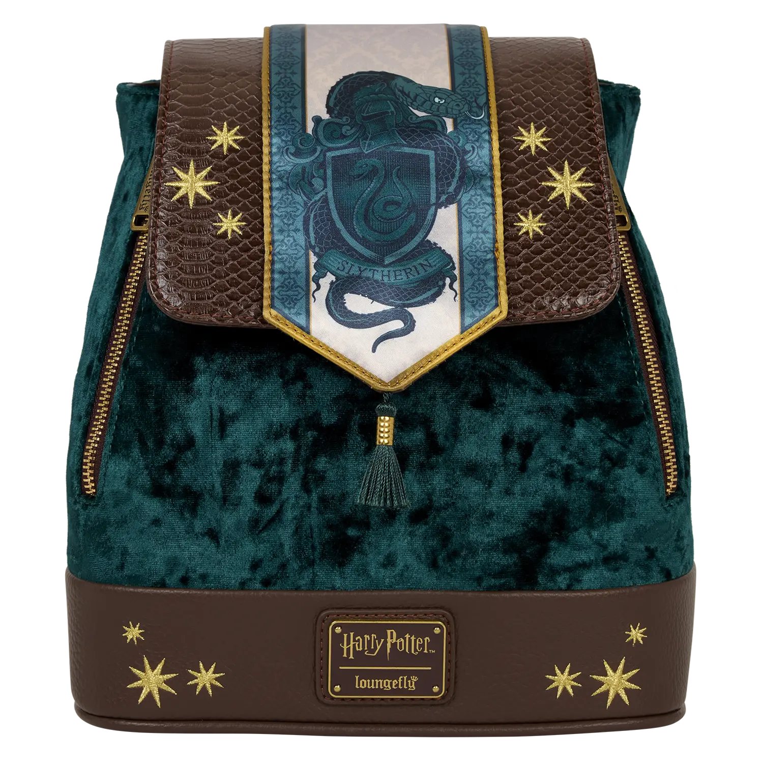 Exclusive Harry Potter Slytherin Banner Velvet Mini Backpack
