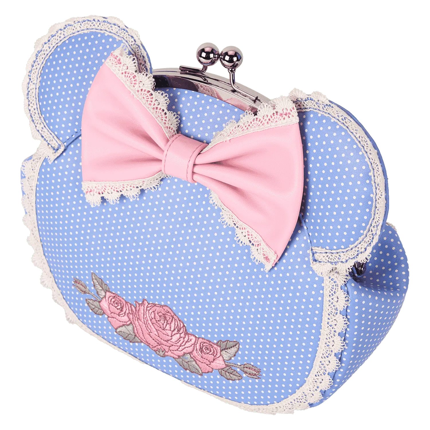 Minnie Mouse Floral and Lace Kisslock Crossbody Bag - Image 5