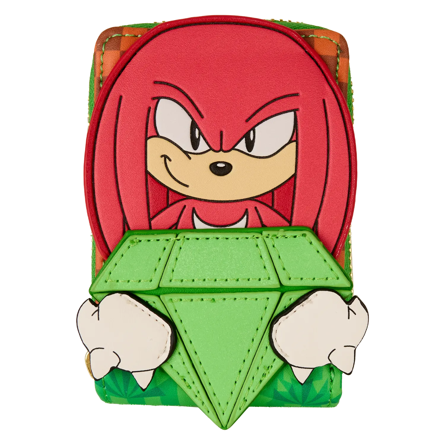Sonic The Hedgehog Limited Edition Knuckles Emerald Glitter Accordion Wallet