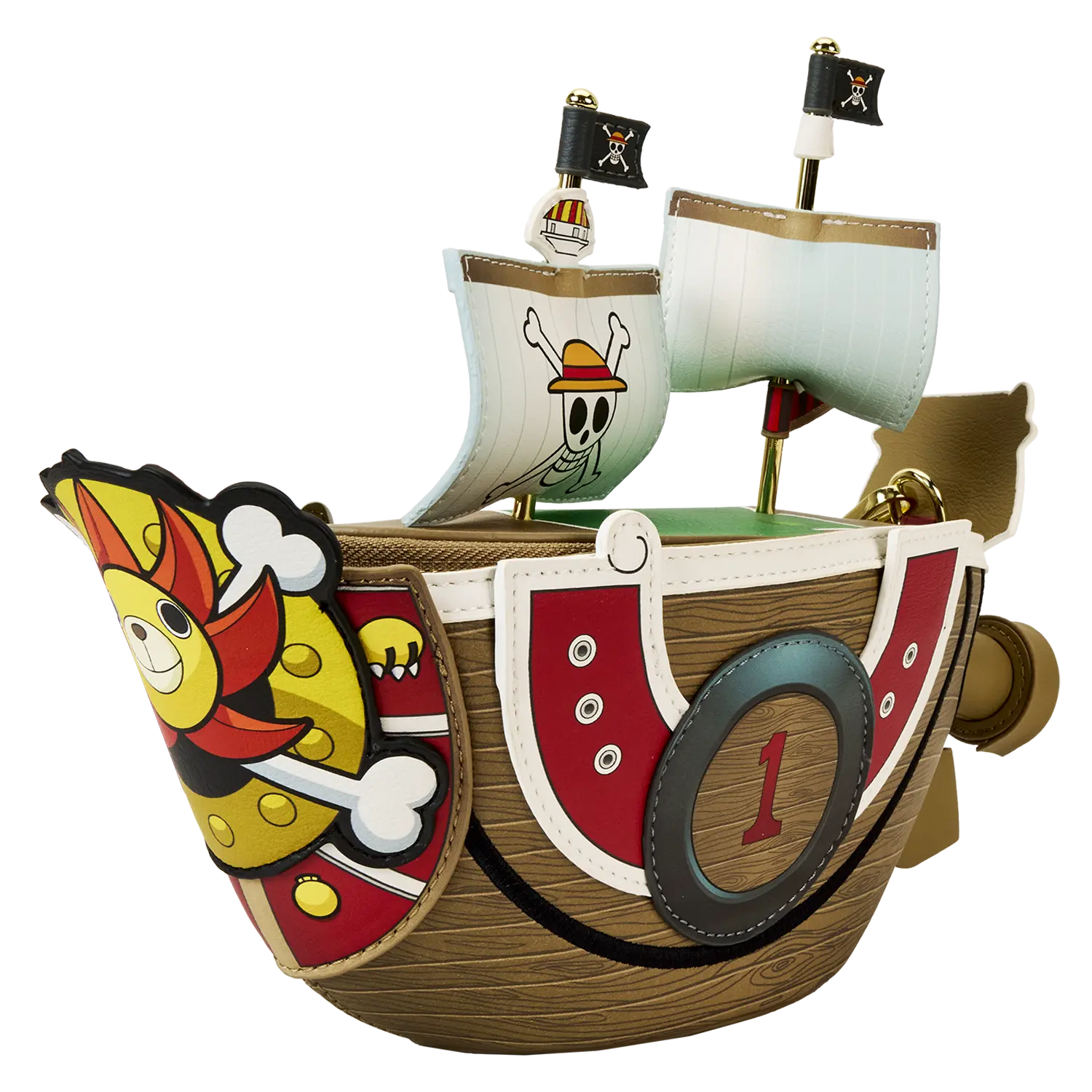 One Piece Thousand Sunny Ship Figural Crossbody Bag - Image 6