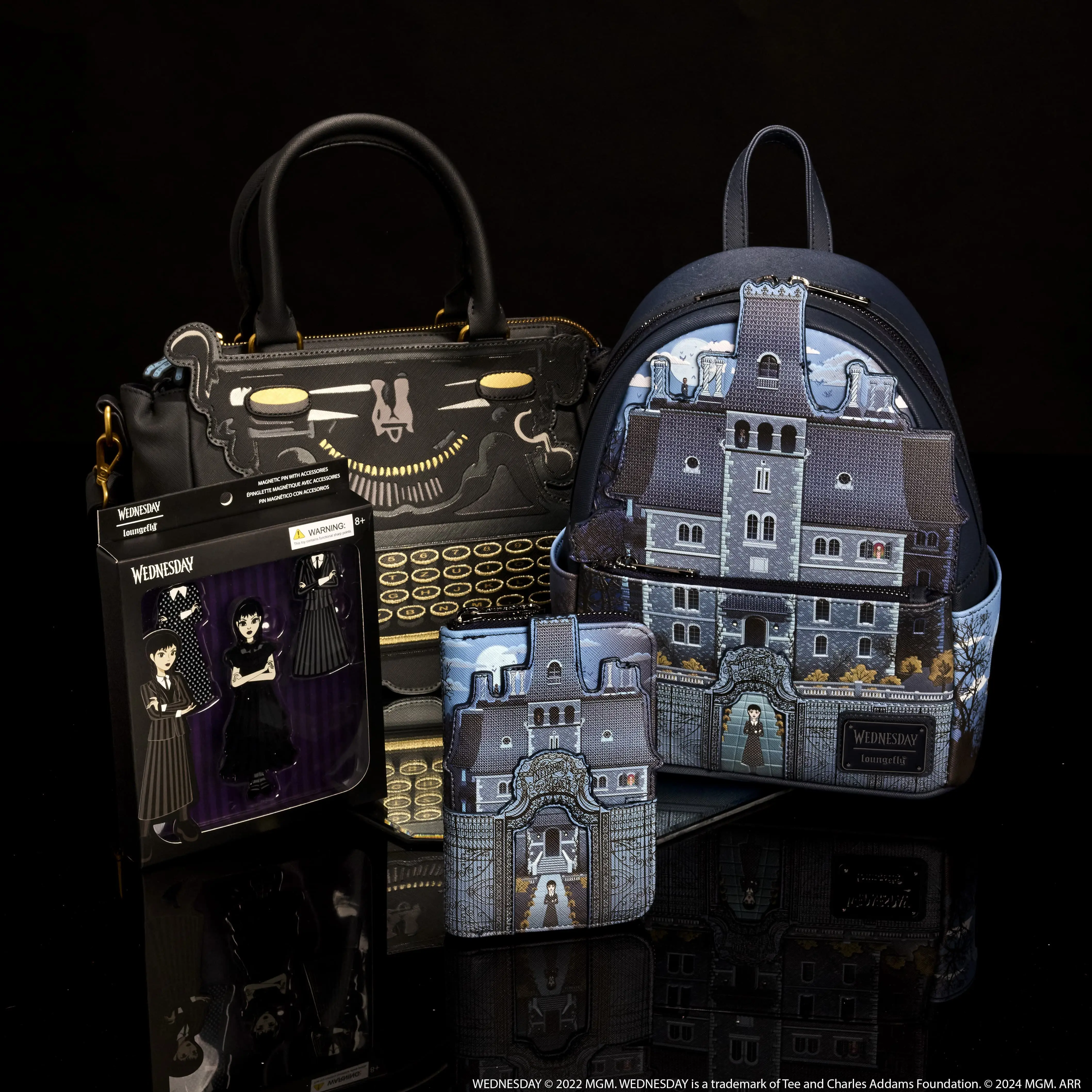 Wednesday Nevermore Academy Castle Glow Mini Backpack - Image 3