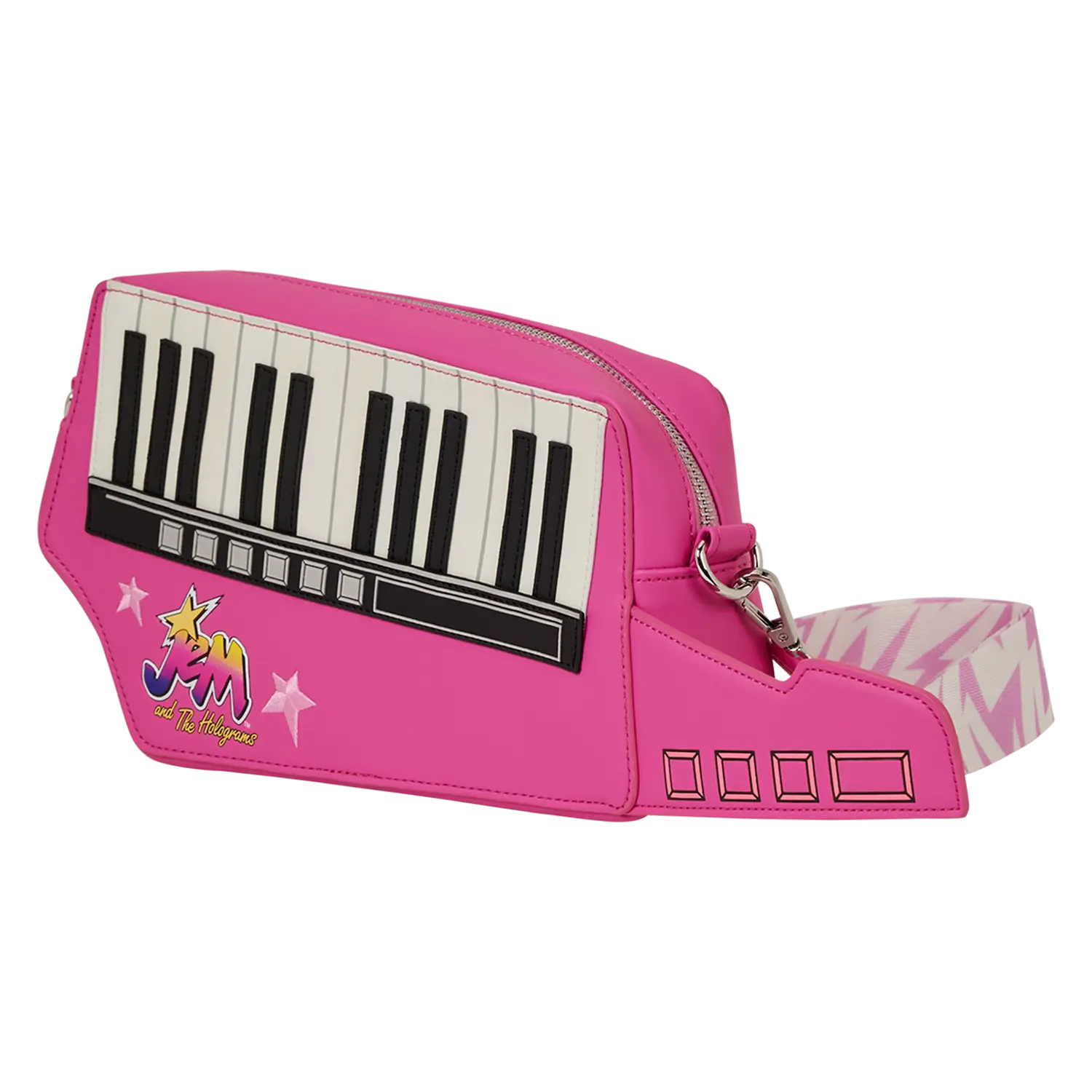 Jem and the Holograms Figural Keytar Glow Crossbody Bag - Image 5