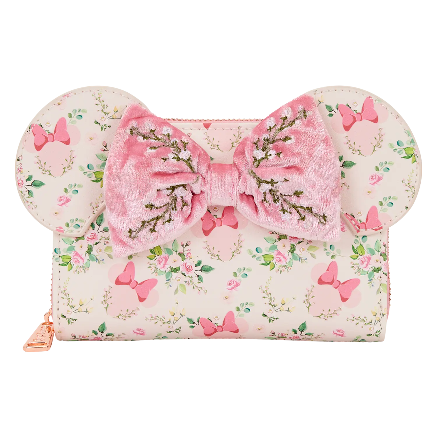 Minnie Mouse Floral All-Over Print Zip Around Wallet